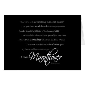 Cartão Eu sou um Marathoner - roteiro