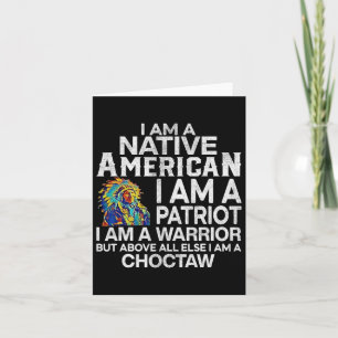 Cartão Eu Sou Um Nativo Americano Eu Sou Um Guerreiro Pat