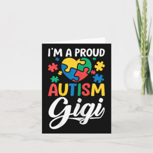 Cartão Eu Sou Um Puzzle Gigi Adorando Autismo Cardíaco Se