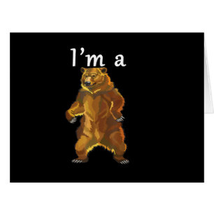 Cartão Eu sou um Urso Pardo e Ursos Marrons