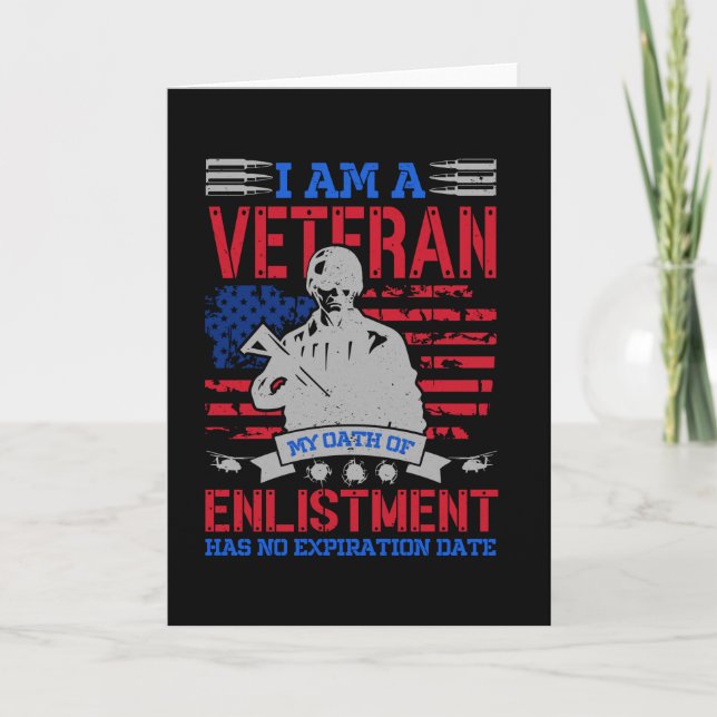 Cartão Eu Sou Um Veterano - O Perfeito Presente Herói Dos (Frente)