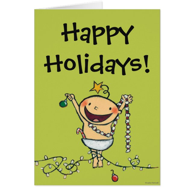 Cartão Eu sou uma árvore de Natal! (Frente)