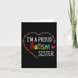 Cartão Eu Sou Uma Irmã Orgulhosa Irmã Do Autismo Mulheres
