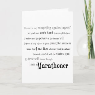 Cartão Eu sou uma maratonista boa sorte