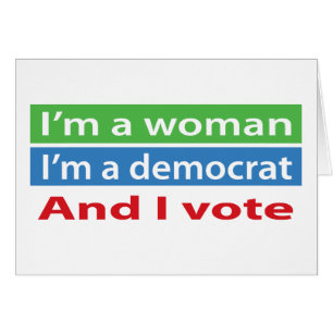 Cartão Eu sou uma mulher e eu voto!