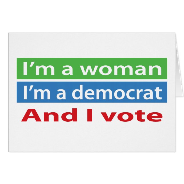 Cartão Eu sou uma mulher e eu voto! (Frente Horizontal)