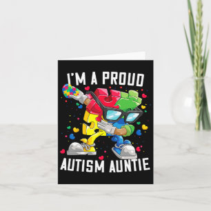 Cartão Eu sou uma tia autista orgulhosa Autismo Autismo.