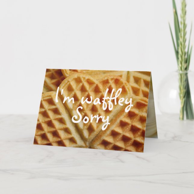 Cartão Eu sou waffley, desculpa engraçada (Frente)