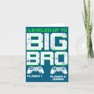 Cartão Eu Subi de Nível Para Irmão Mais Velho Kids Gamer