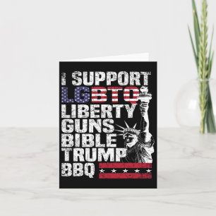 Cartão Eu Suporto O Churrasco De Trump De Bíblias Lgbtq L