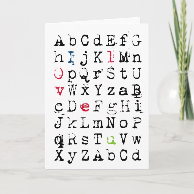 Cartão Eu te amo (Frente)