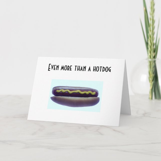 CARTÃO EU TE AMO AINDA MAIS DO QUE UM HOTDOG (Frente)