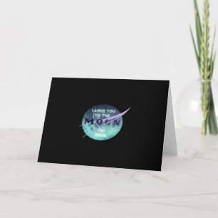 Cartão Eu Te Amo Até a Lua e de Volta Design de Amor Mini