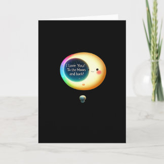 Cartão Eu Te Amo Até a Lua e de Volta Presente Romântico