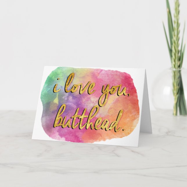 Cartão eu te amo, bundão (Frente)