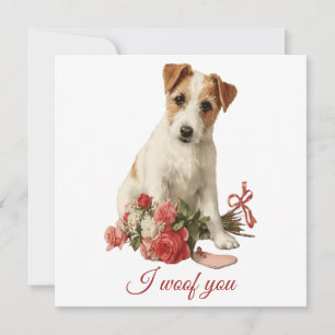 Cartão Eu te amo Cachorrinho Antigo Dia dos Namorados