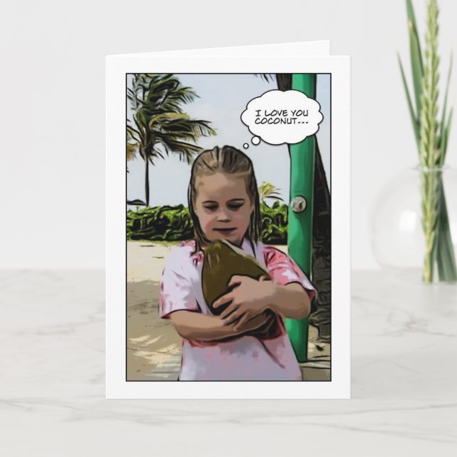 Cartão Eu te amo coco (Frente)
