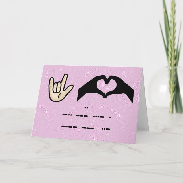 Cartão Eu Te Amo de 3 Maneiras (Frente)