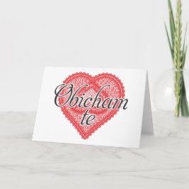 Cartão Eu te amo em búlgaro - Obicham te