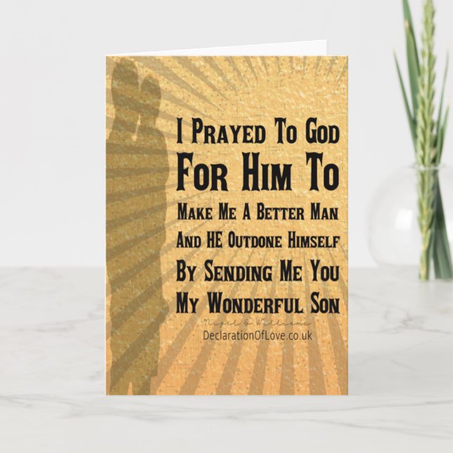 Cartão Eu Te Amo Filho (Frente)