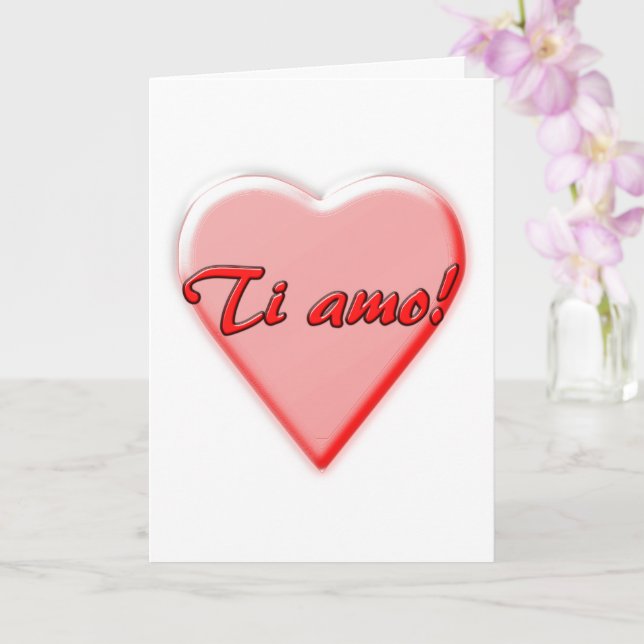 cartão Eu Te Amo, italiano (Orquídea)
