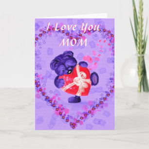 Cartão Eu Te Amo Mãe - Dia de as mães Feliz - Presente