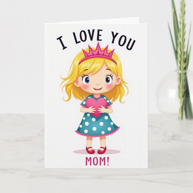 Cartão 'Eu Te Amo Mãe Melhor' (Frente)