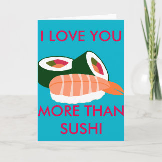 CARTÃO EU TE AMO MAIS DO QUE SUSHI