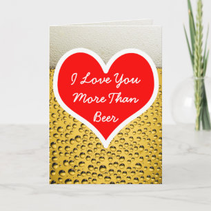 Cartão Eu Te Amo Mais Que Cerveja Foto