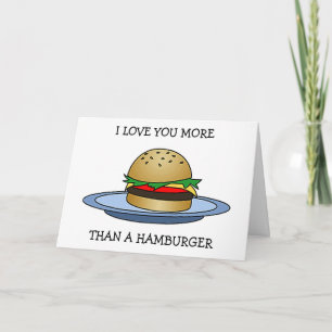 CARTÃO EU TE AMO MAIS QUE UM HAMBÚRGUER "FELIZ ANIVERSÁRI