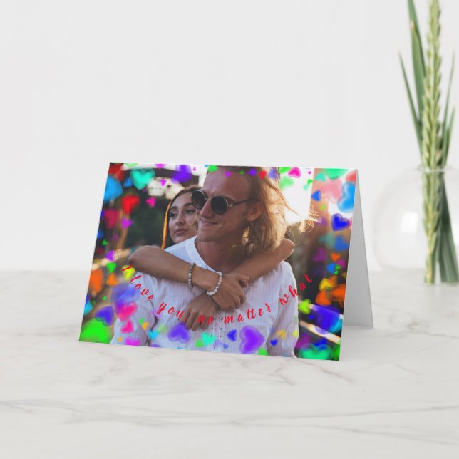 Cartão Eu te amo, não importa o que (Frente)