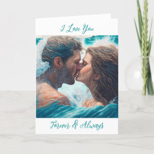 Cartão Eu te amo para sempre e sempre romântico