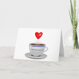 Cartão Eu te amo um latte