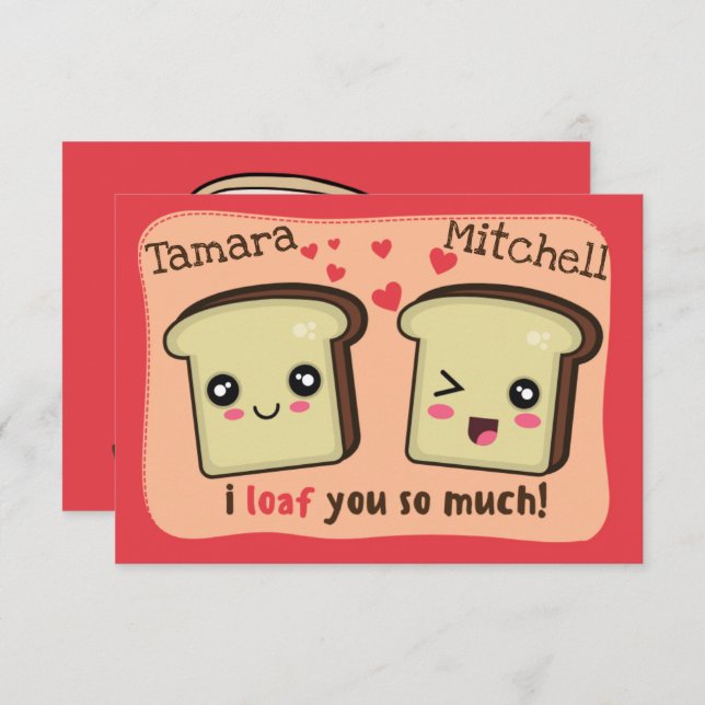 Cartão Eu Te Surto Tanto| Kawaii Love Dia de os namorados (Frente/Verso)