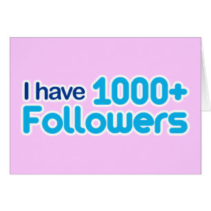 Cartão Eu tenho 1000+ Seguidores