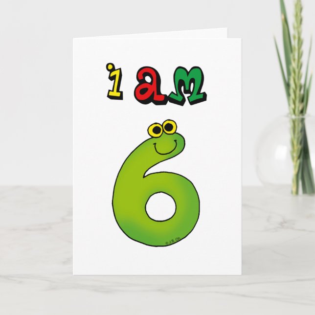 Cartão Eu tenho 6 anos (Frente)