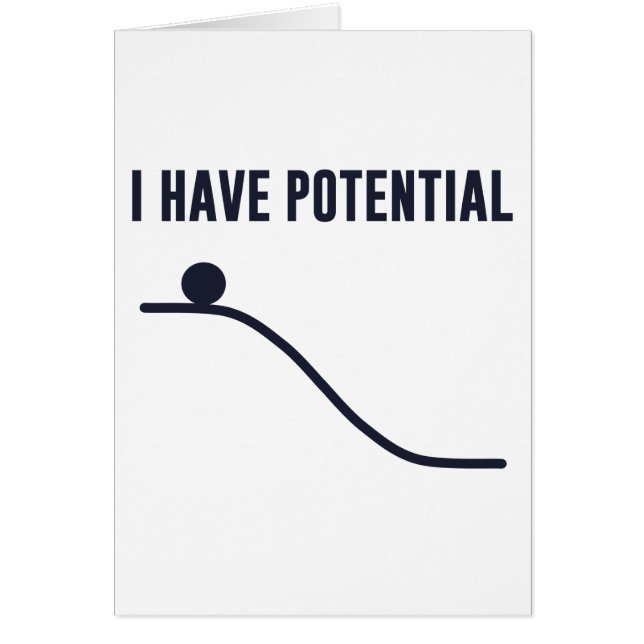 Cartão Eu tenho a energia potencial (Frente)