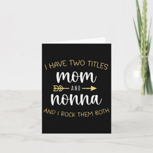 Cartão Eu Tenho Dois Títulos Mamãe E Nonna Eu Balanço Amb