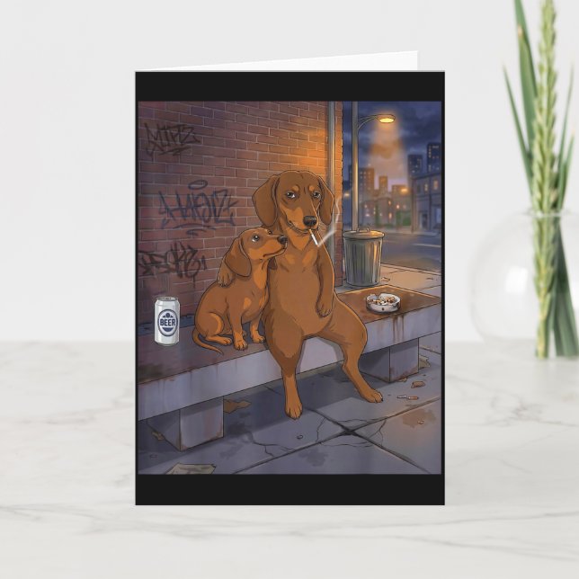 Cartão Eu Tenho Esse Cachorro Em Mim Funny Dachshund Bebe (Frente)