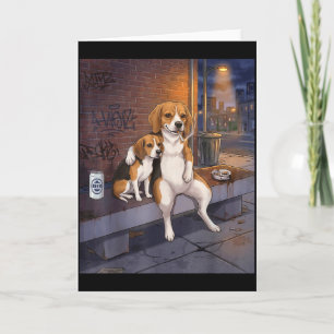 Cartão Eu Tenho Esse Cachorro Em Mim Piada Beagle Bebendo