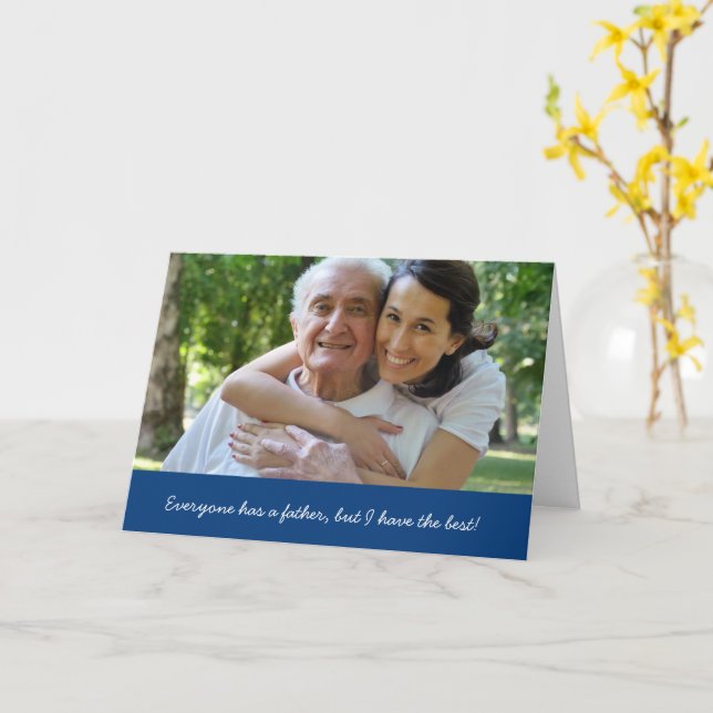 Cartão Eu Tenho O Melhor Dia de os pais Fotográfico (Flor Amarela)