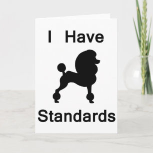 Cartão Eu Tenho Padrões (Poodle)