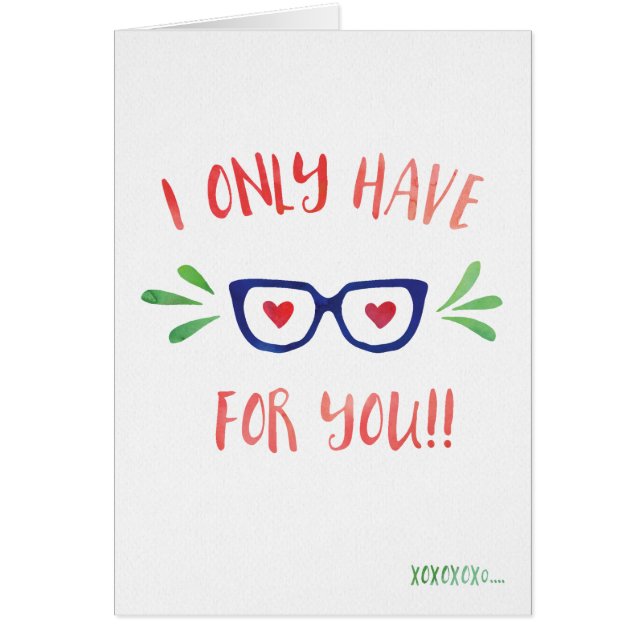 Cartão Eu tenho somente os olhos para você (Frente)