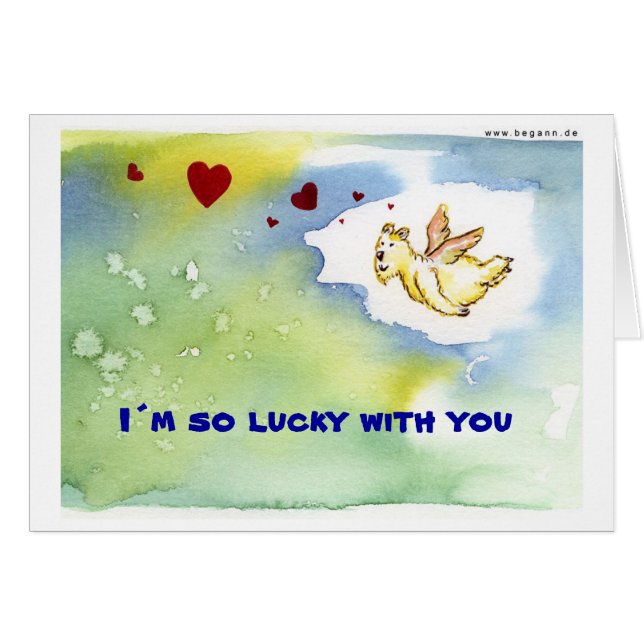 Cartão Eu tenho tanta sorte com você (Frente Horizontal)