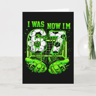Cartão Eu tinha 6 anos agora eu tenho 7 anos de futebol e