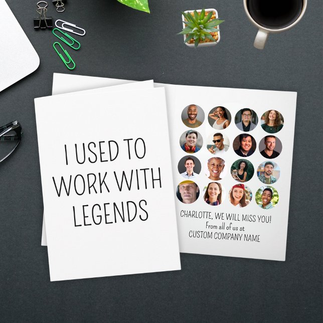 Cartão Eu Trabalhava Com Legendas 16 Foto De Colega (I Used To Work With Legends 16 Coworker Photo Card
)