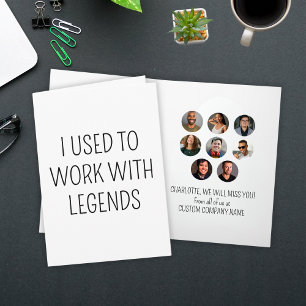 Cartão Eu Trabalhava Com Legendas 8 Foto De Colega