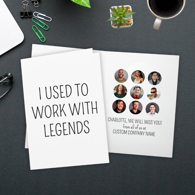 Cartão Eu Trabalhava Com Legendas 9 Foto De Colega De Tra (I Used To Work With Legends 9 Coworker Photo Card
)