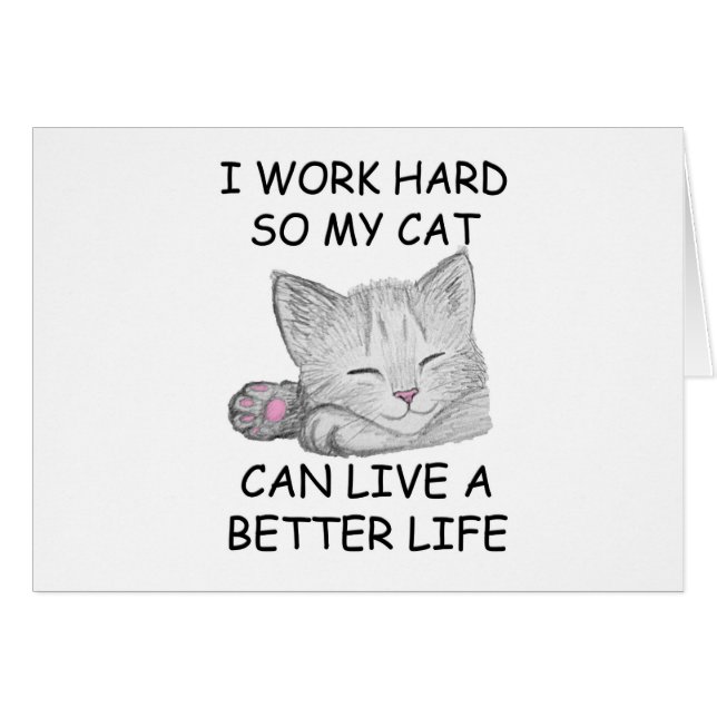 Cartão Eu trabalho Duro (Frente Horizontal)