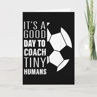 Cartão Eu Treino Humanos Minúsculos Treinador de Futebol